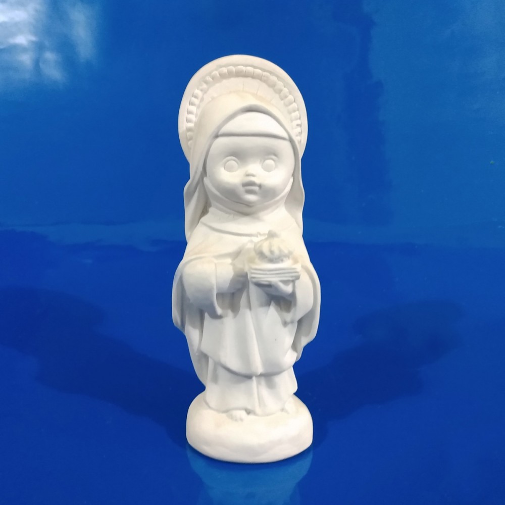 Imagem Santa Edwiges Baby Gesso Cru 14cm