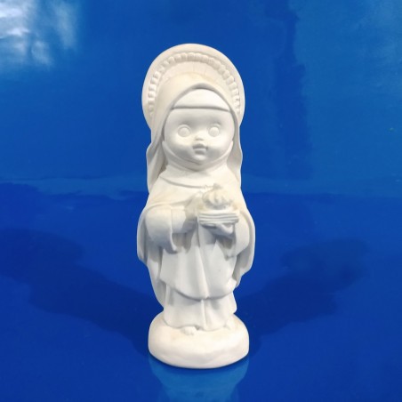 Imagem Santa Edwiges Baby Gesso Cru 14cm