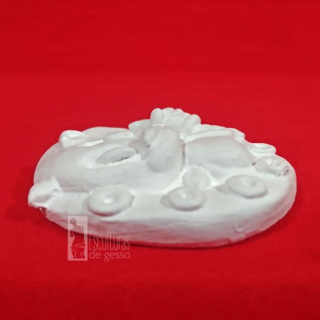 Sonic no Anel 6cm em Gesso Cru