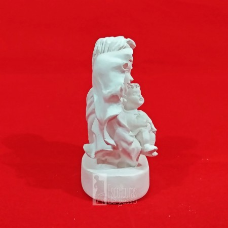 Busto Sagrada Família em Gesso Cru 9cm