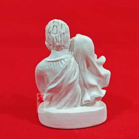 Busto Sagrada Família em Gesso Cru 9cm