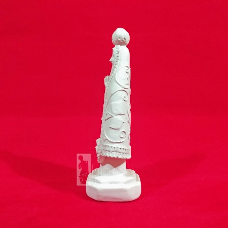 Imagem Nossa Senhora Aparecida com Bandeiras Gesso Cru 15cm