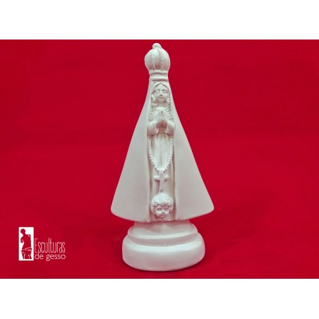 Imagem Nossa Senhora Aparecida Manto Liso Gesso Cru 17cm