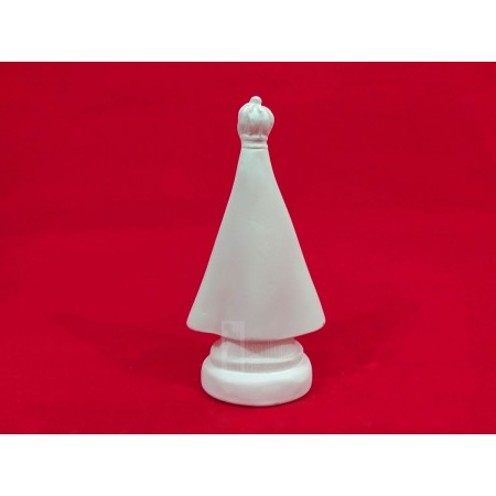 Imagem Nossa Senhora Aparecida Manto Liso Gesso Cru 17cm