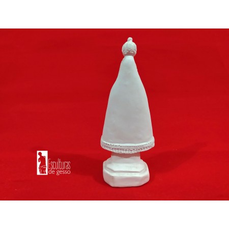 Imagem Nossa Senhora Aparecida Manto Liso Gesso Cru 15cm