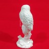 Escultura Coruja no Tronco Gesso Cru 19cm