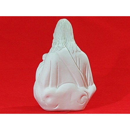Busto Sagrado Coração de Jesus Gesso Cru 15cm