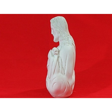 Busto Sagrado Coração de Jesus Gesso Cru 15cm