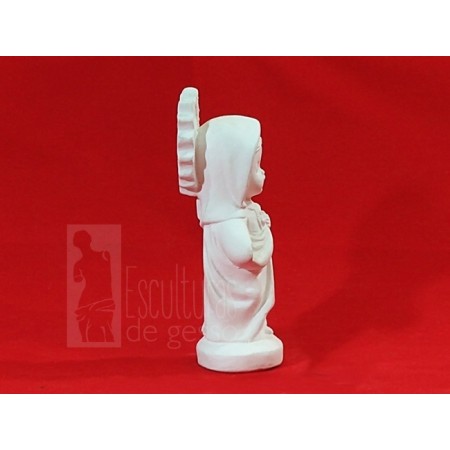 Imagem Imaculado Coração de Maria Baby Gesso Cru 14cm