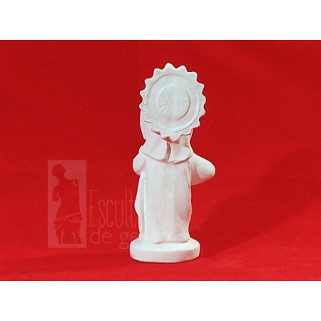 Imagem Imaculado Coração de Maria Baby Gesso Cru 14cm