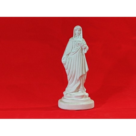 Imagem Imaculado Coração de Maria Gesso Cru 20cm