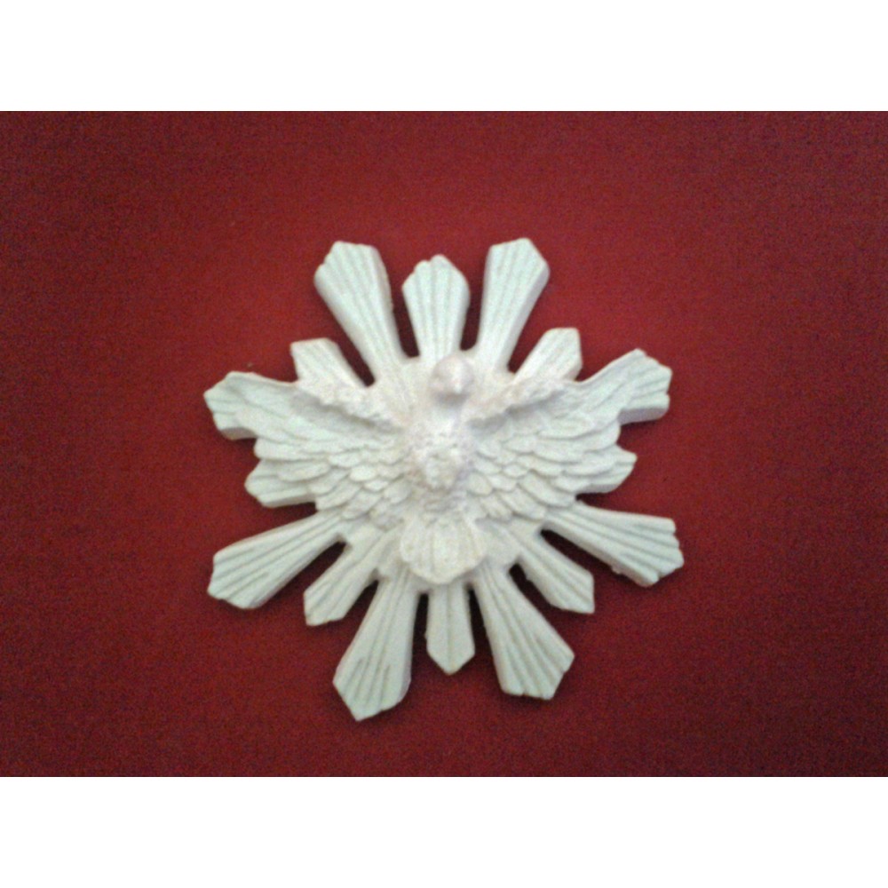 Imagem Divino Espírito Santo em gesso cru 12x12cm