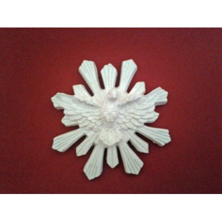 Imagem Divino Espírito Santo em gesso cru 12x12cm