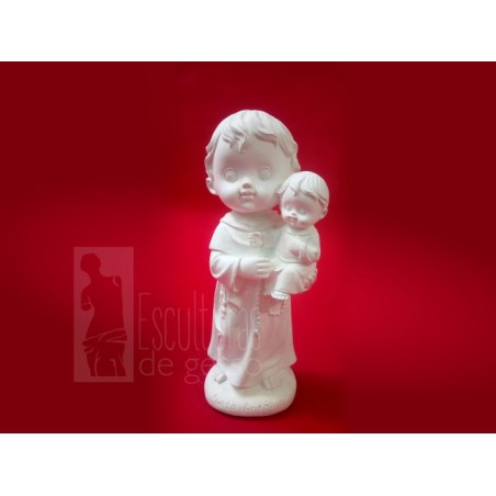 Santo Antônio Baby Imagem Gesso Cru 13cm