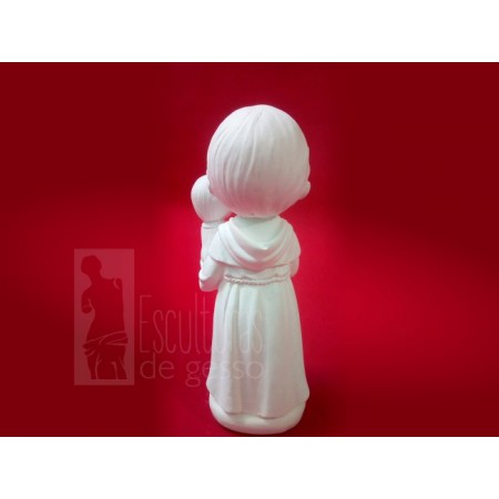 Santo Antônio Baby Imagem Gesso Cru 13cm
