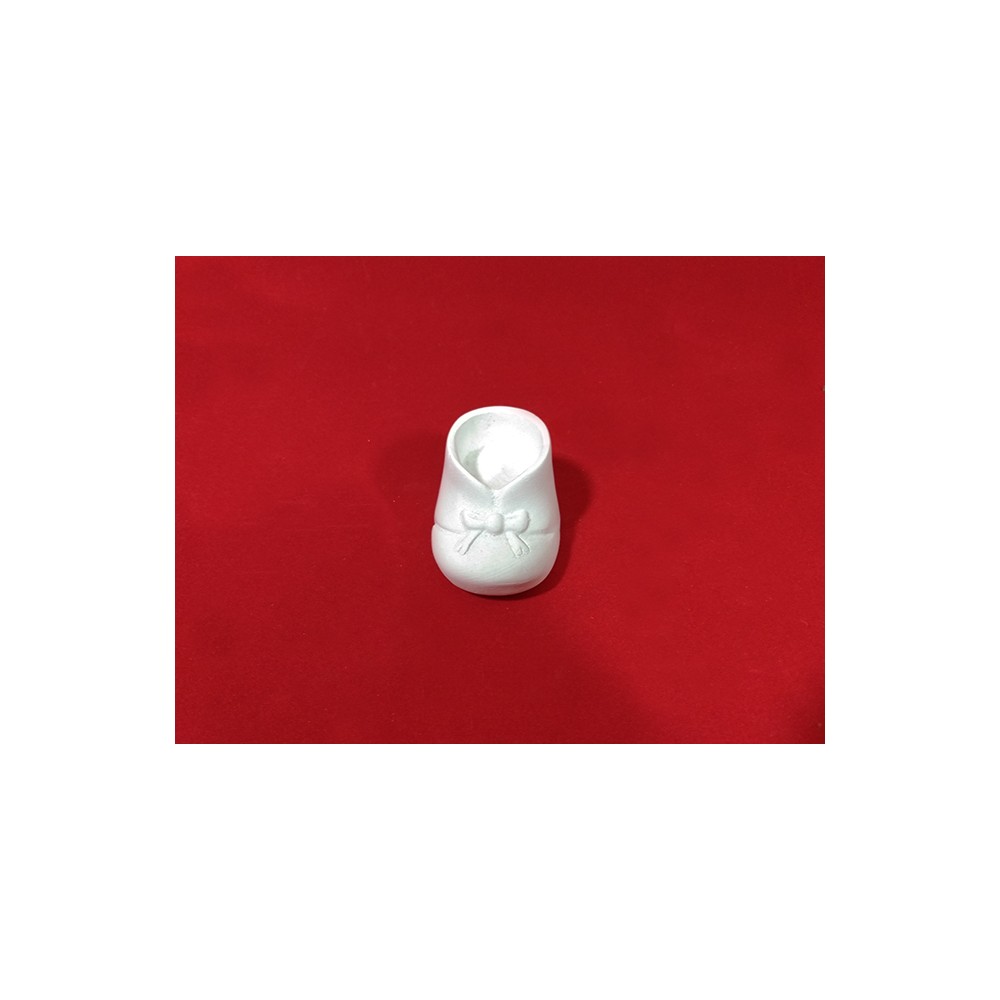 Sapatinho de Bebê em gesso cru 7cm.