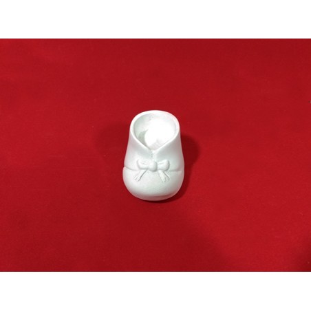 Sapatinho de Bebê em gesso cru 7cm.