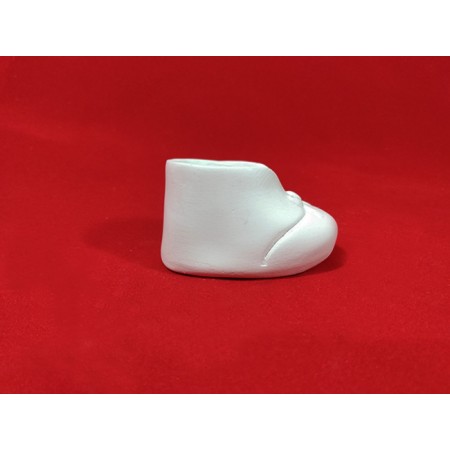 Sapatinho de Bebê em gesso cru 7cm.