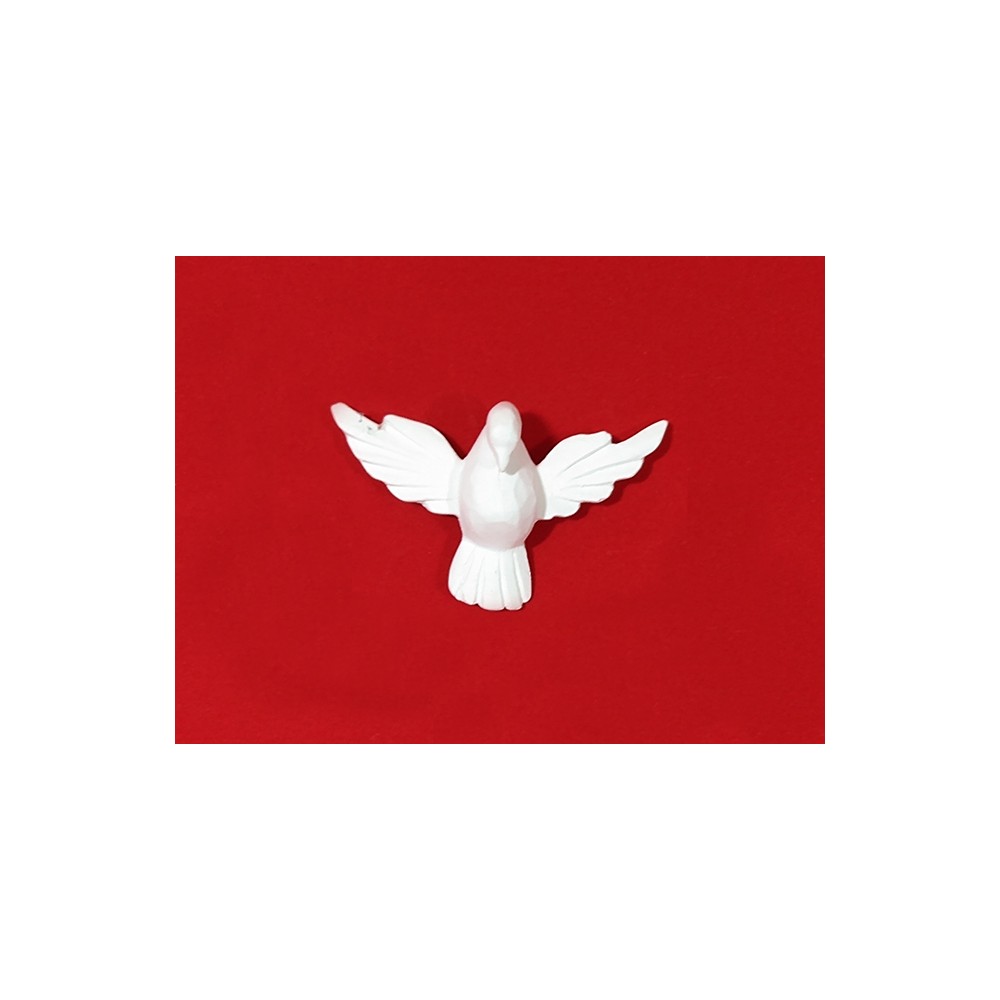 Imagem Divino Espírito Santo Talhado em gesso cru 11x7cm