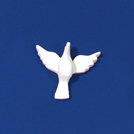 Divino Espírito Santo Liso em gesso cru Imagem 6x5cm