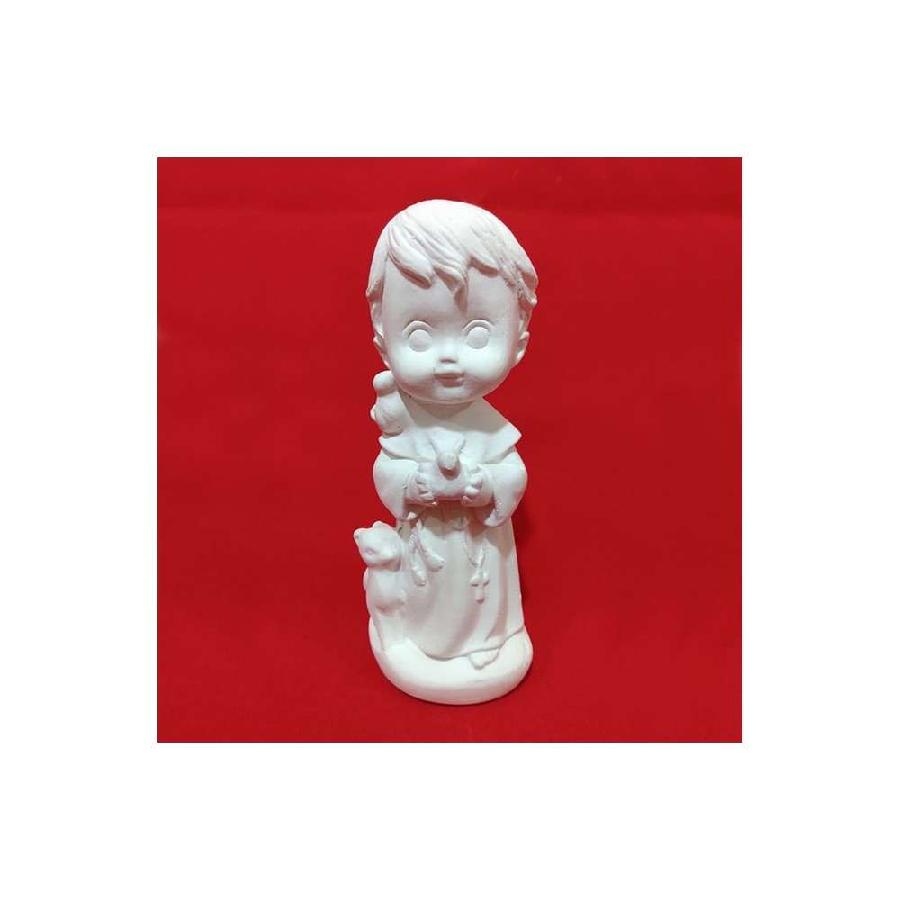 São Francisco Baby Imagem Gesso Cru 14cm