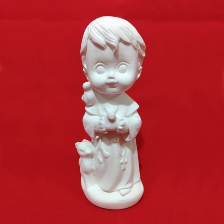 São Francisco Baby Imagem Gesso Cru 14cm