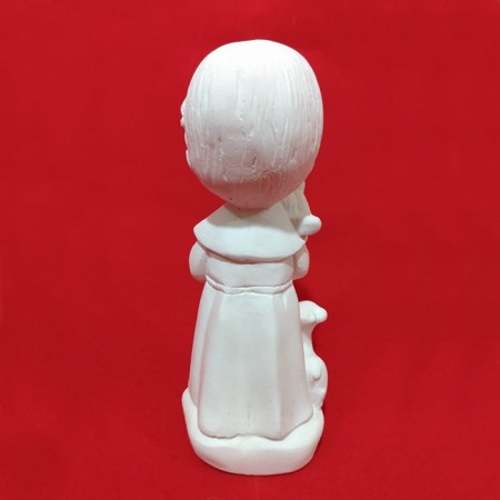 São Francisco Baby Imagem Gesso Cru 14cm