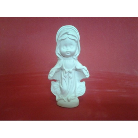 Nossa Senhora das Graças Medalha Milagrosa Baby Gesso Cru 15cm