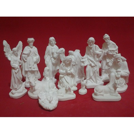 Presépio Polonês em Gesso Cru 20cm