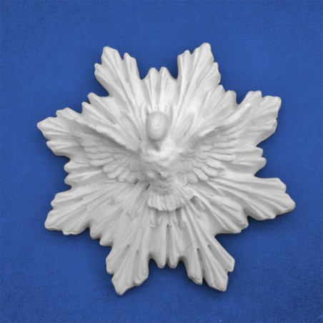 Imagem Divino Espírito Santo em gesso cru 16x16cm