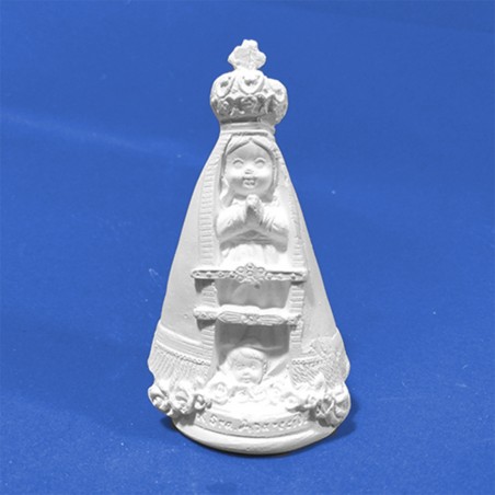 Imagem Nossa Senhora Aparecida Criança Gesso Cru Manto Liso 10cm