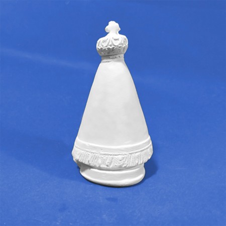 Imagem Nossa Senhora Aparecida Criança Gesso Cru Manto Liso 10cm