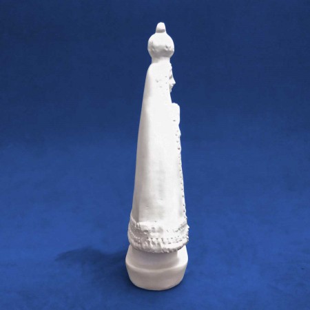 Imagem Nossa Senhora Aparecida 22cm com Bordas Manto Liso Gesso Cru
