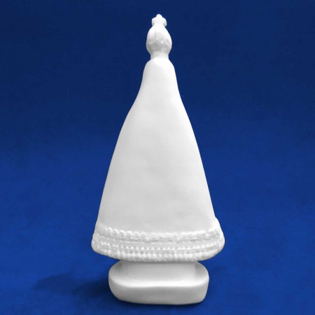 Imagem Nossa Senhora Aparecida 22cm com Bordas Manto Liso Gesso Cru
