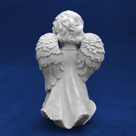 20cm Anjo da Guarda Rezando em Pé Gesso Cru
