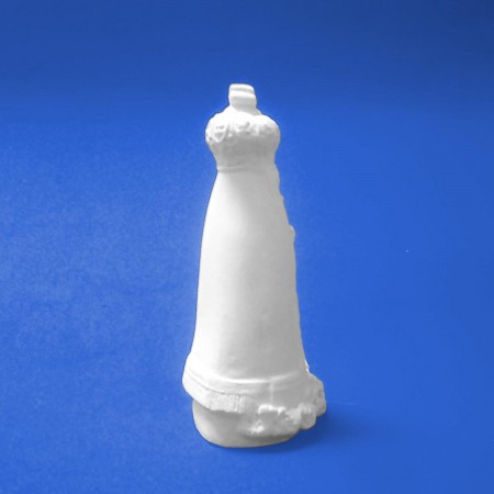 14 cm Nossa Senhora Aparecida Criança Gesso Cru Manto Liso