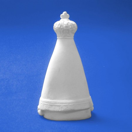 14 cm Nossa Senhora Aparecida Criança Gesso Cru Manto Liso