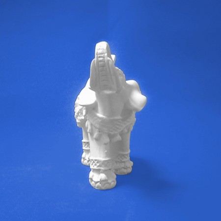 14cm Elefante Bordado em Gesso Cru