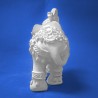 14cm Elefante Bordado em Gesso Cru