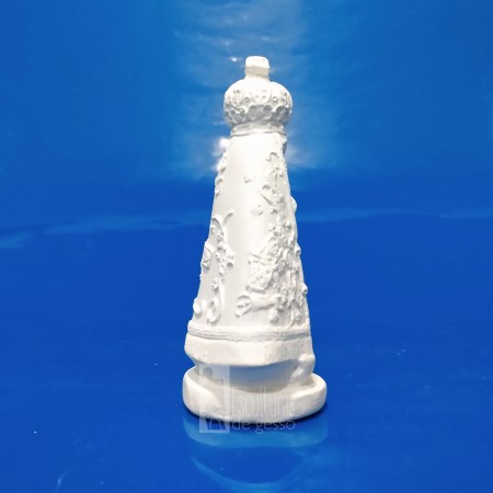 Imagem Nossa Senhora Aparecida Baby Manto Bordado 10cm Gesso Cru