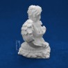 Anjo Ajoelhado com Carneiro 10cm Gesso Cru