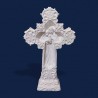 Imagem Sagrada Família na Cruz em Gesso Cru 35cm