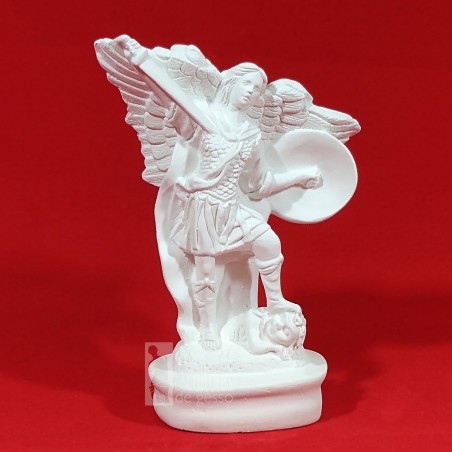 Imagem São Miguel Arcanjo Gesso Cru 16cm