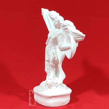 Imagem São Miguel Arcanjo Gesso Cru 16cm