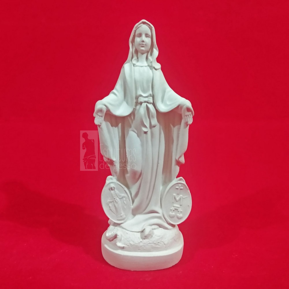 Imagem Nossa Senhora das Graças das Medalhas Milagrosas 15cm