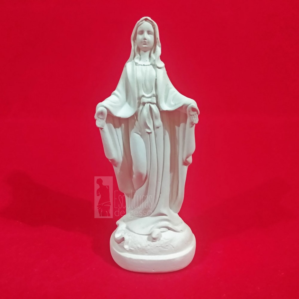 Imagem Nossa Senhora das Graças Gesso Cru 15cm